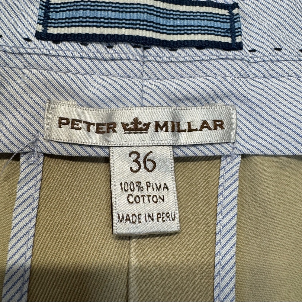 Peter Millar khaki shorts, size 36, 100% pima cotton, golf, casual - Picture 4 of 5